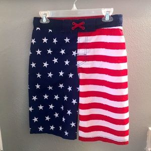 Cat & Jack American Flag Boys swim trunks